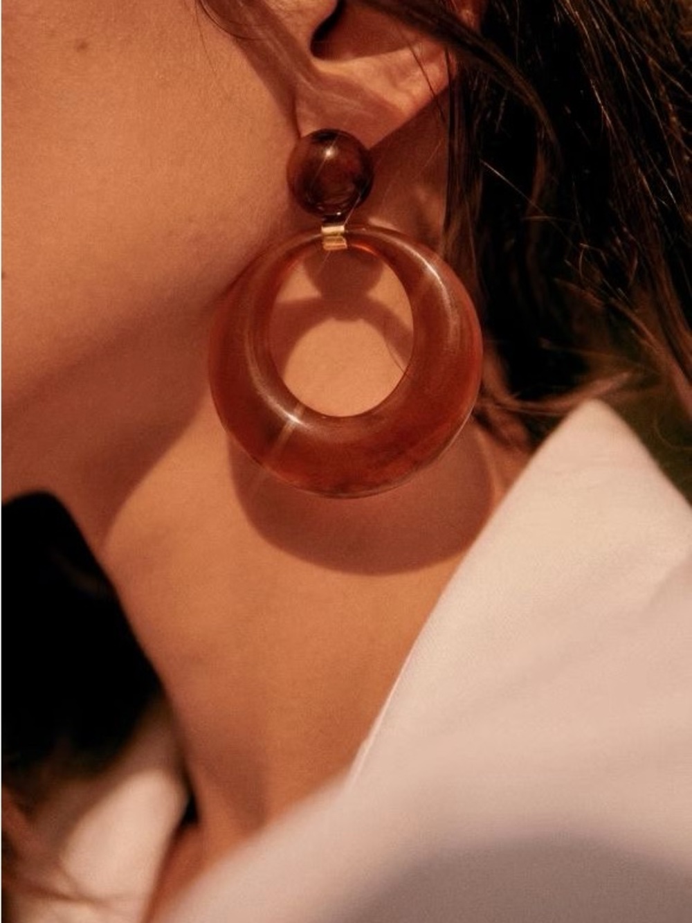 Sézane Gabrielle Earrings - Coffee